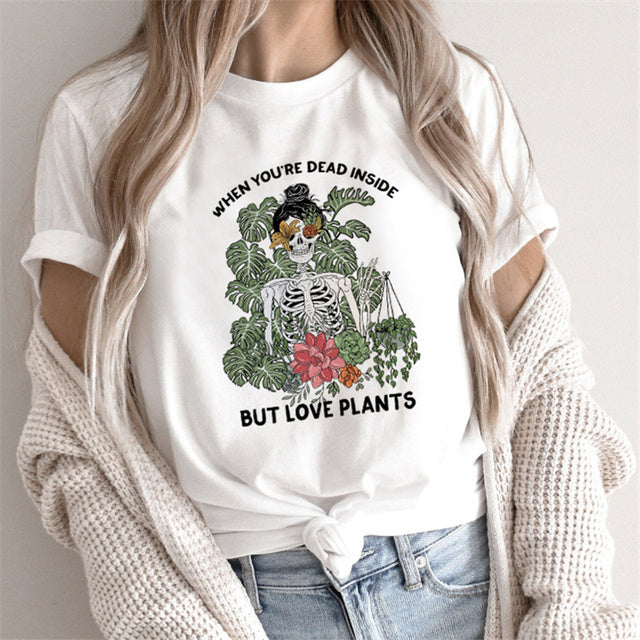Fashion Tarot Women Cartoon Print T-Shirt – Loose Street Style