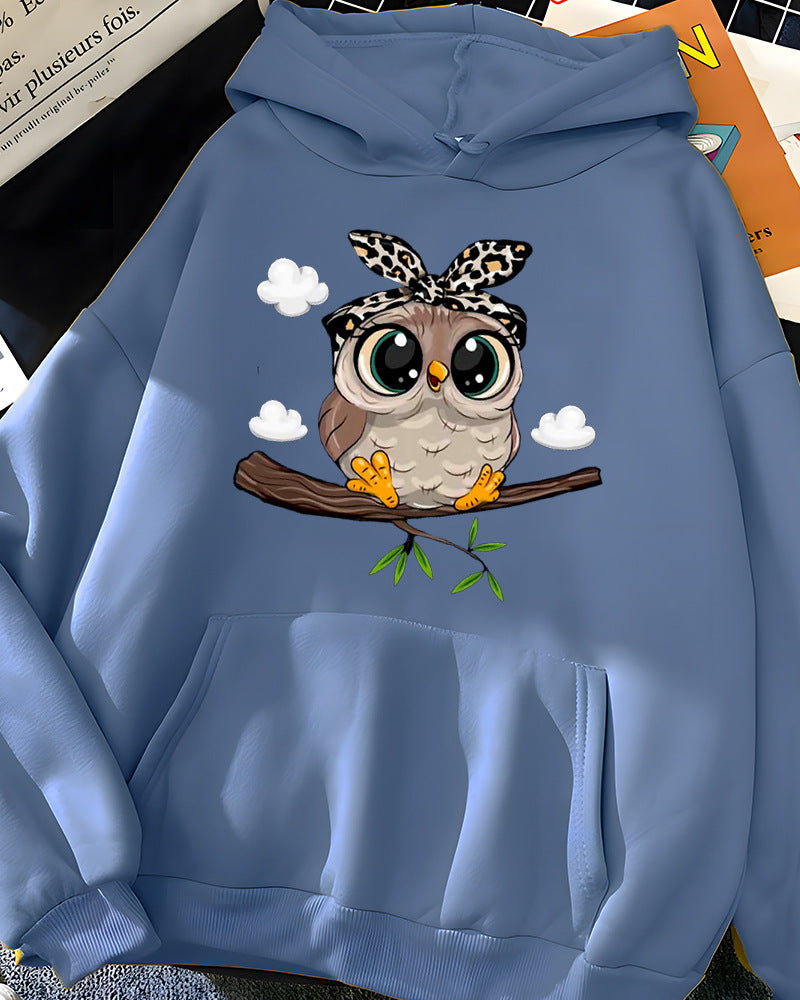 Fashion Women Cute Cartoon Hooded Sweatshirt