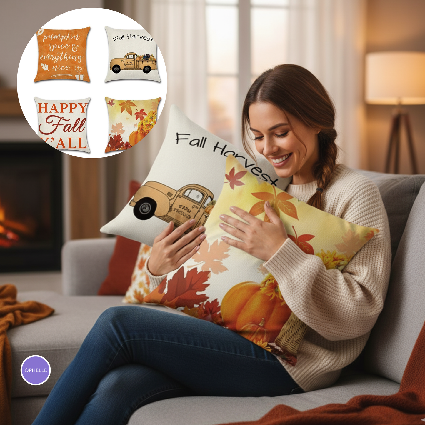 Thanksgiving theme pillowcase cushion cover