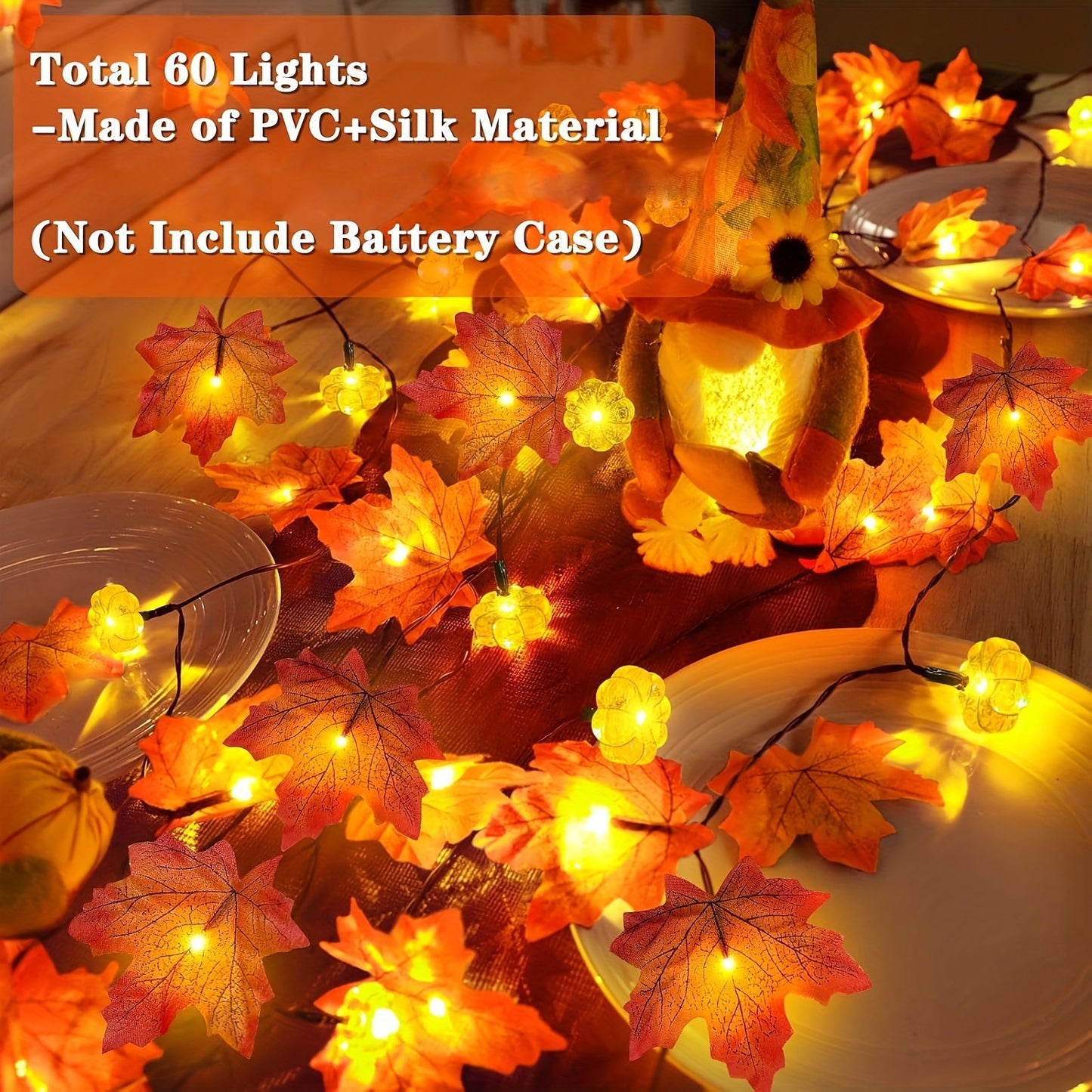 2 Family Autumn Decoration Thanksgiving Lights